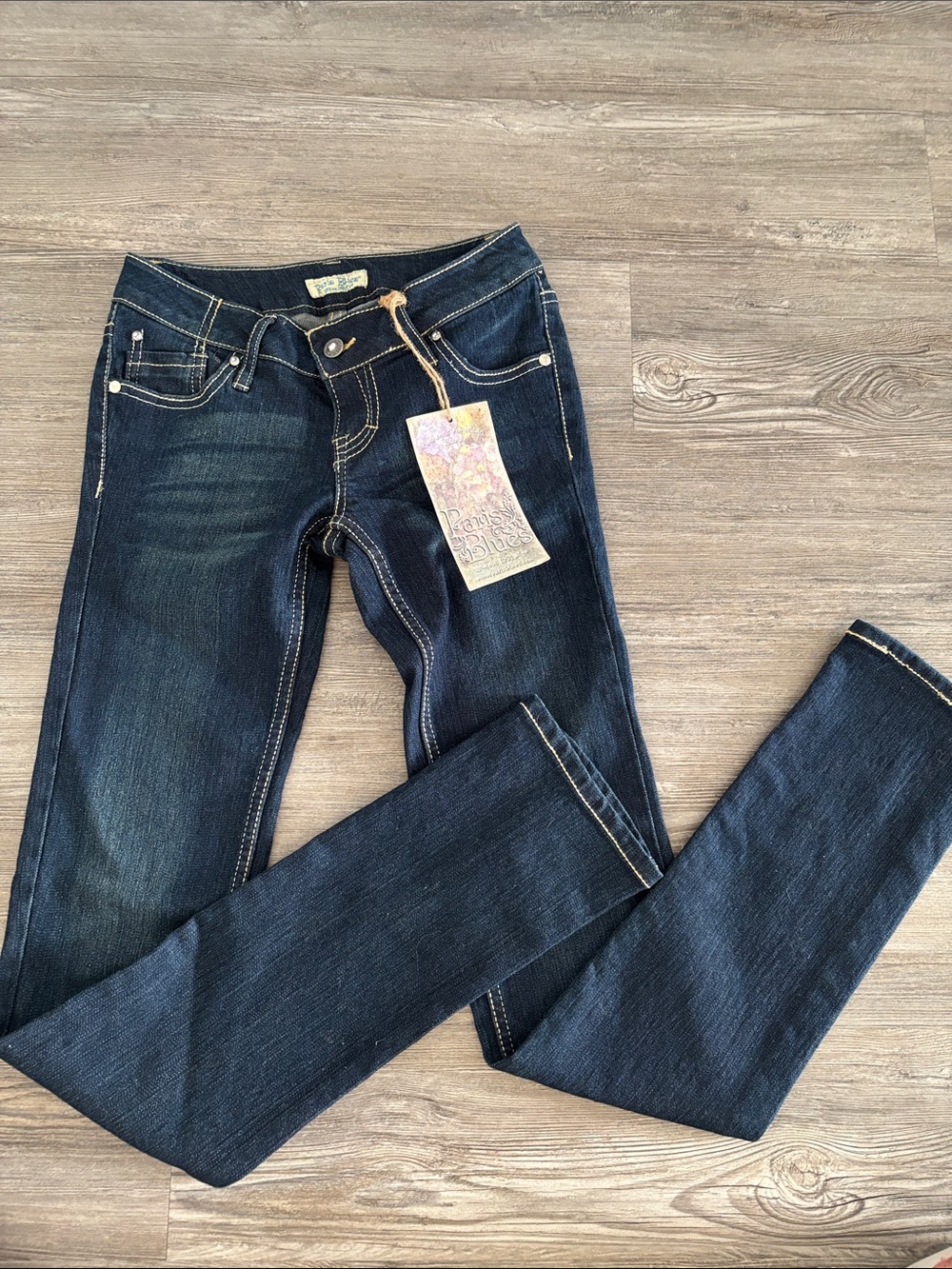 NWT Paris Blues Dark Blue Women's Slim Fit Jeans